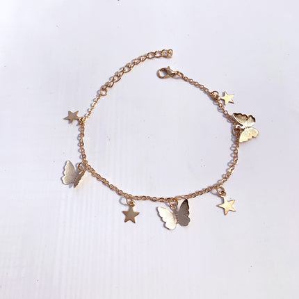 Butterfly Anklets Cuban Link Star Sexy Anklet Chain