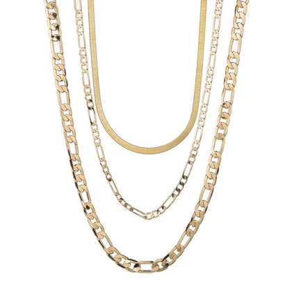 Multilayered Snake Chain Choker Necklace Jewelry - FASHION SHEGOODS LLC