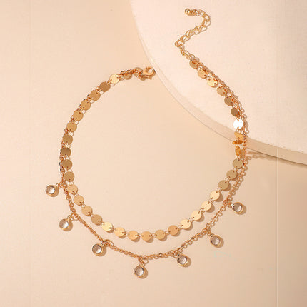 Multi Round Small Disc Charm Necklace