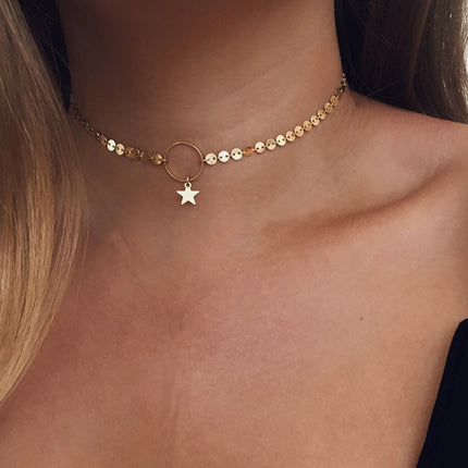 Small Coin Pendant Necklace