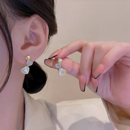 Crystal Love Pendant Earrings