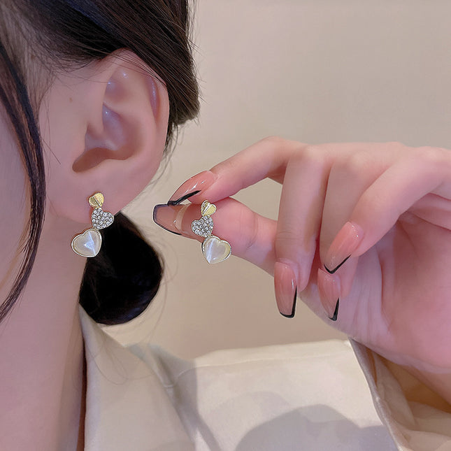 Crystal Love Pendant Earrings