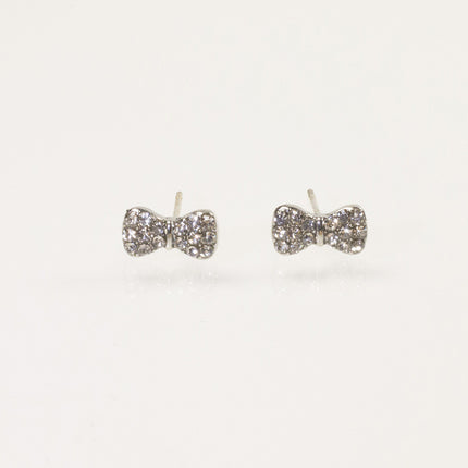 Crystal Rhinestone Bow Knot Stud Earrings
