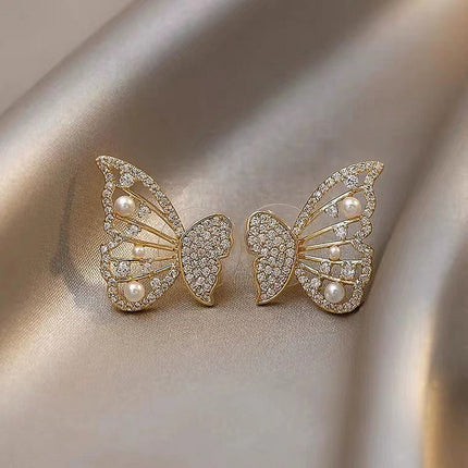 Hollow Butterfly Wing Earrings - FASHION SHEGOODS LLC