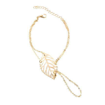 Charm Hollow Leaves Slave Chain Bracelet