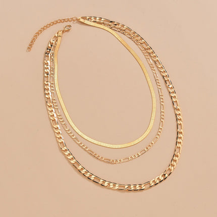 Multilayered Snake Chain Choker Necklace Jewelry - FASHION SHEGOODS LLC