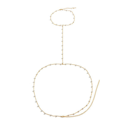 Pearl Charm Bikini Waist Belt Belly Chain Body Jewelry