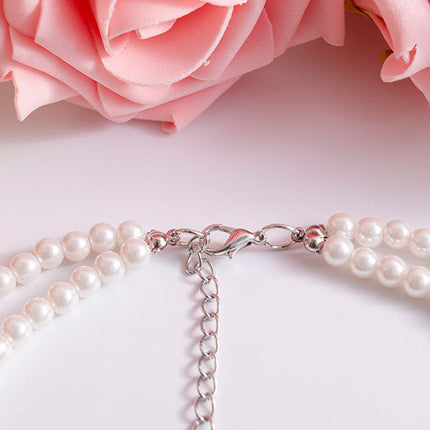 Multi-Layer Pearl Statement Bridal Choker Necklace for Wedding Party Jewelry - FASHION SHEGOODS LLC
