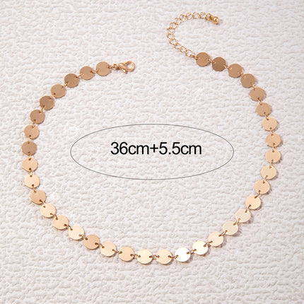 Dainty Coin Chain Chokers Necklace