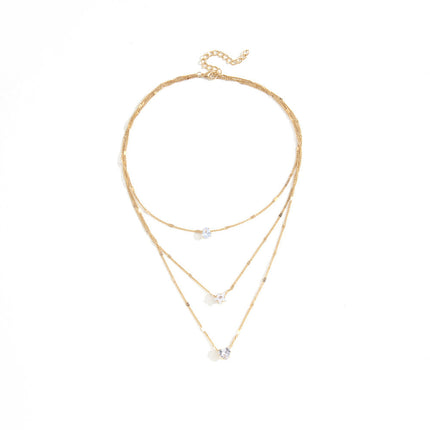 Multi-layer Fashion Heart Pendant Star Necklace for Woman