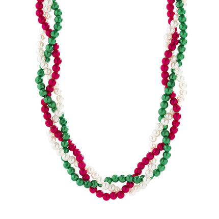 Christmas Women Long Fashion Pearl Beaded Necklaces