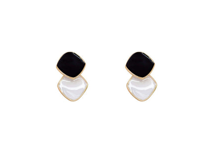 Sweet Square Enamel Earrings for Women