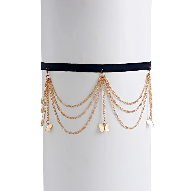 Bohemia Simple Multi Layer Butterfly Leg Chain