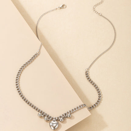 Hip Hop Metal Love Heart Necklace - FASHION SHEGOODS LLC