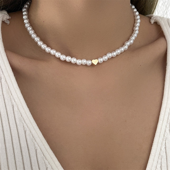 Heart Pearl Necklace for Woman - FASHION SHEGOODS LLC
