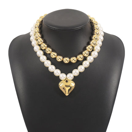 Multi-Layer Round Bead Chunky Necklace
