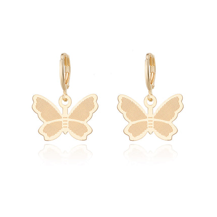 butterfly Drop Dangle Pendant Huggie Earings