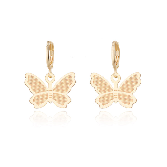 butterfly Drop Dangle Pendant Huggie Earings