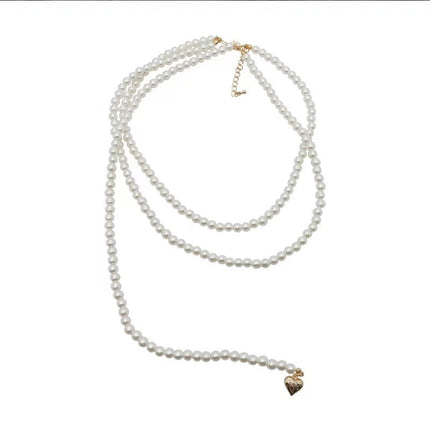New Design Wedding Pearl Necklace Party Choker Heart Charm - FASHION SHEGOODS LLC