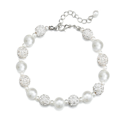 Imitation Pearl Stone Ball Bracelet