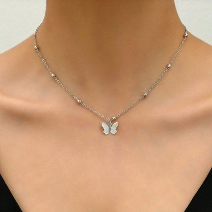 Fashion butterfly Tassel Sexy Back Chain Necklace