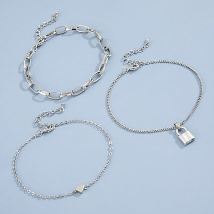 Bohemia Heart Charm Chain Ankle Bracelet