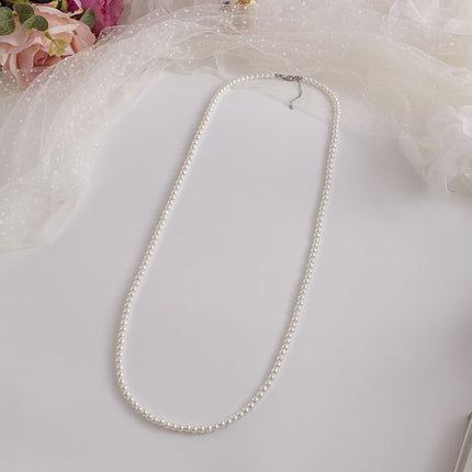 Lady Jewelry Classic Tiny Glass Pearl Necklace - FASHION SHEGOODS LLC