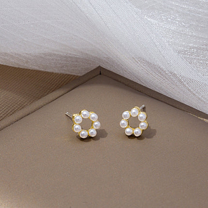 Imitate Pearl Flower Earrings - FASHION SHEGOODS LLC