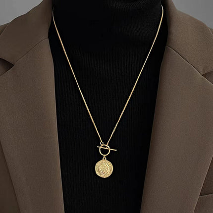 Long Sweater Chain OT Buckle Necklace