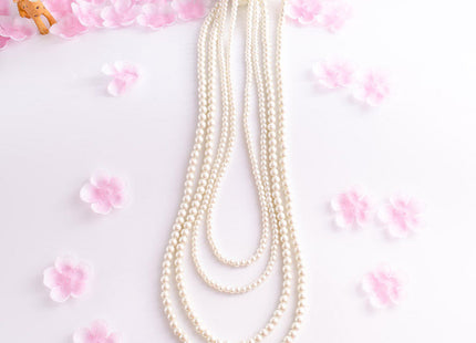Retro Choker Necklace Multi-Layered Baroque Beaded Imitation Pearl