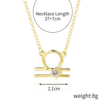 Custom 12 Zodiac Necklace Horoscope Necklace