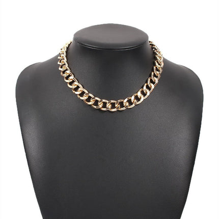 Hip Hop Chunky Cuban Link Chain Necklace for Women - FASHION SHEGOODS LLC