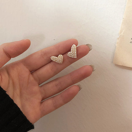 Heart Pearl Earrings - FASHION SHEGOODS LLC