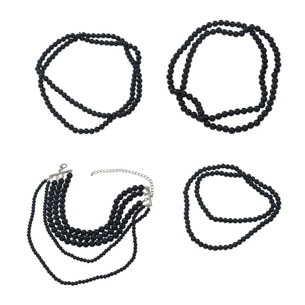 Multi-layer Long Pearl Necklace Set for Women - FASHION SHEGOODS LLC