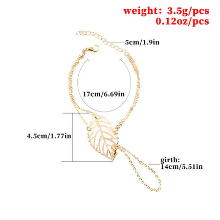 Charm Hollow Leaves Slave Chain Bracelet
