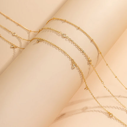 Sexy Rhinestone Double-layer Body Waist Chain
