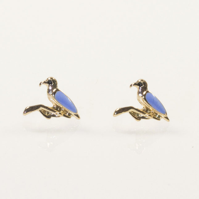 Blue Bird Stud Earring