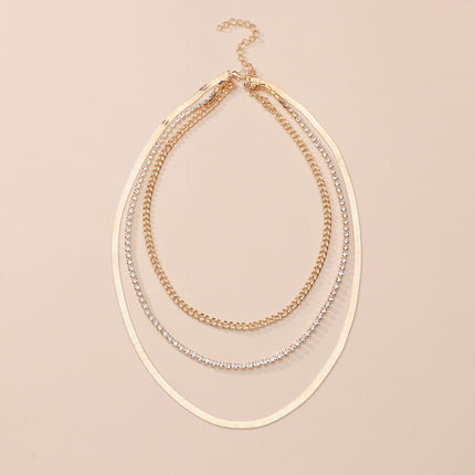 Multi-layer Layers Women Snake Chain Necklace - FASHION SHEGOODS LLC
