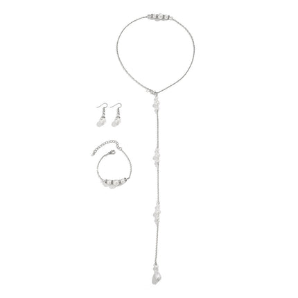 Women Simple Sexy Body Chain Back Chain Pearl Necklace