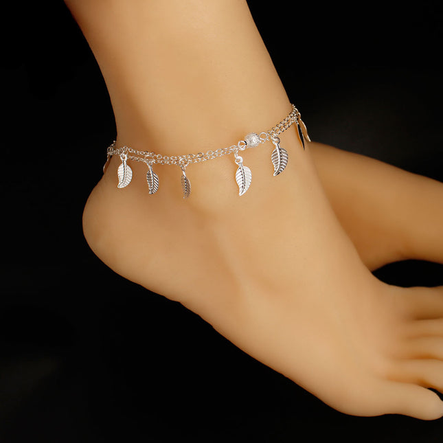 Leaves Beads Leaf Anklets Jewelry