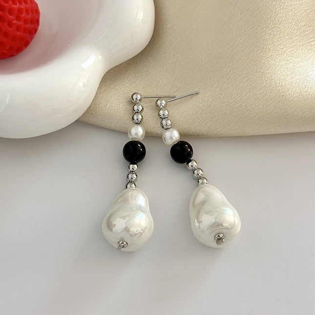Imitation Baroque Pearl Dangle Earrings