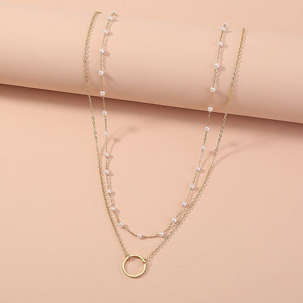 Bohemian Multilayer Pearl Chain Necklace