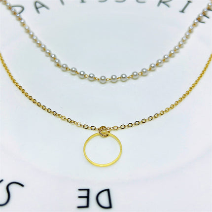 Multi-layer Pearl Chain Boho Charm Necklaces