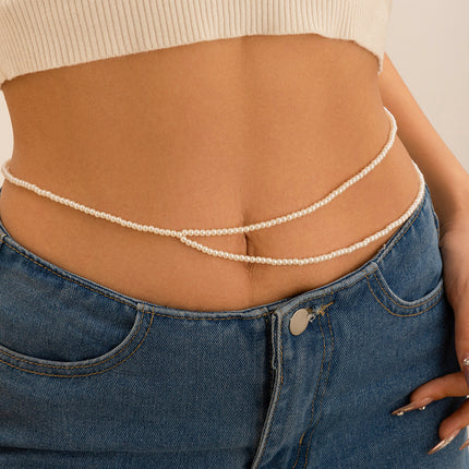 Sexy Double-Layer Pearl Waist Chain