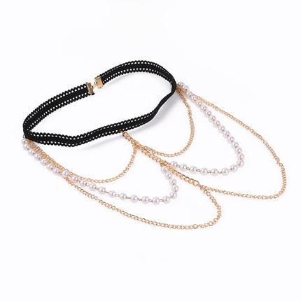 Multi-Layer Body Chains Elastic Lace Rope Leg Chain