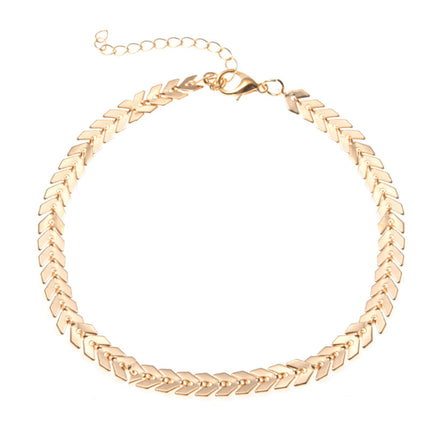 Bohemian Fish Bone Arrow Anklet Jewelry