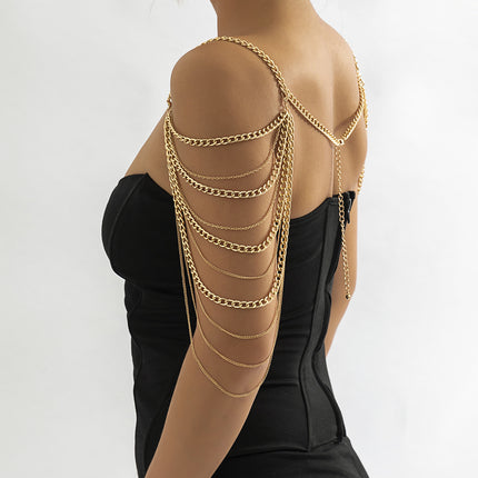 Sexy Multi-Layer Metal Tassel Shawl Nightclub Female Shoulder Chain Body Jewelry