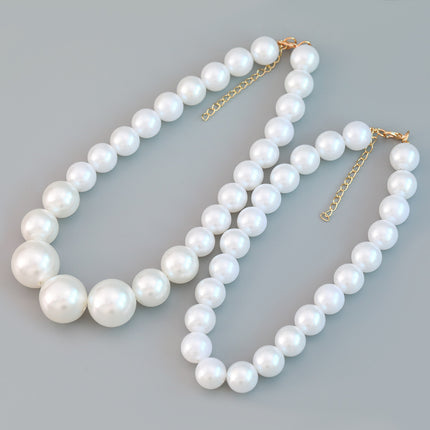 Elegant Double Layered Baroque Pearl Choker Necklace Set