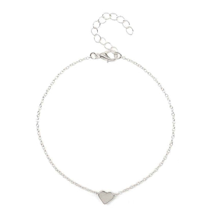 Bohemian Chain Heart Anklet Jewelry