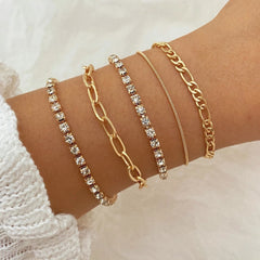 Women Tennis Chain Bracelet Set - FASHION SHEGOODS LLC